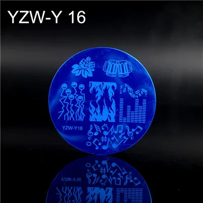 YZW-Y серии ногтей штамп штамповки пластины 20 стилей, из нержавеющей стали шаблоны для ногтей изображения пластины инструмент Аксессуары - Цвет: Y16