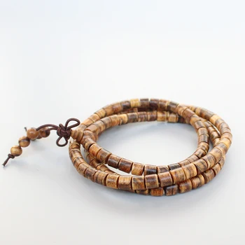 

Eastisan 108 Natural Tiger Skin Prayer Beads Tibetan Buddhist Bracelet Mala Buddhist Rosary Necklace Wooden Jewelry Dropshipping