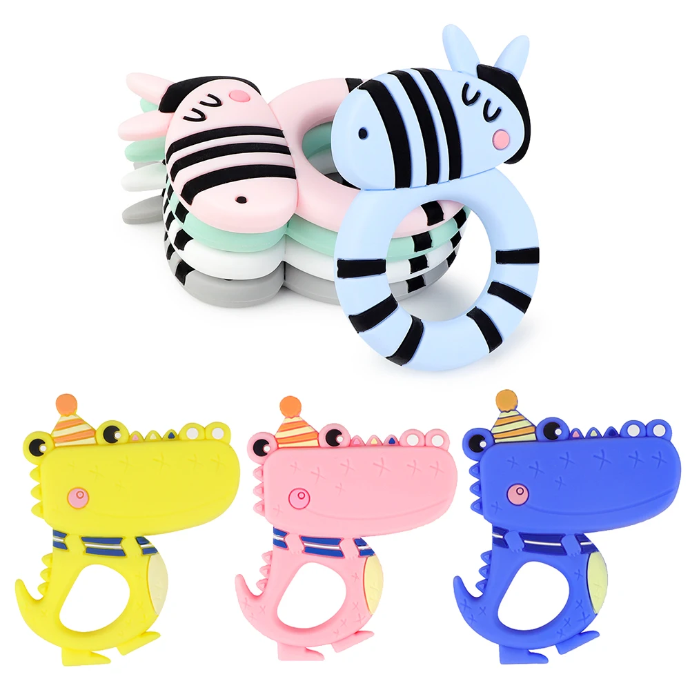 

1PC Baby Silicone Teething Teethers BPA Free Nursing Toy Teether Beads Food Grade Silicone Teether Pacifier chain