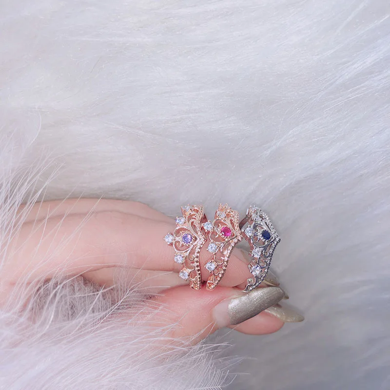 Женское кольцо на палец ZYR018 имитация кристалла розовое золото|jewelry loupe|jewelry fanjewelry