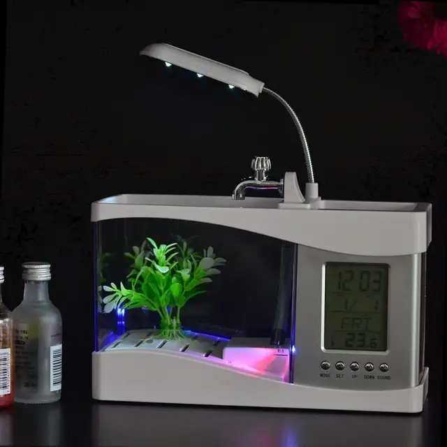 Usb Creative Aquarium Pencil Holder Multi Functional Ecology Mini