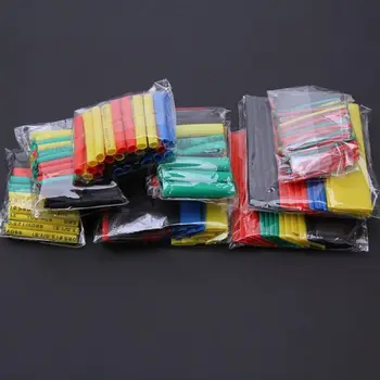 

164pc Cable Winder Set Polyolefin Shrinking Assorted Heat Shrink Tube Wire Cable Set Multiple Colors and Multiple Sizes sd