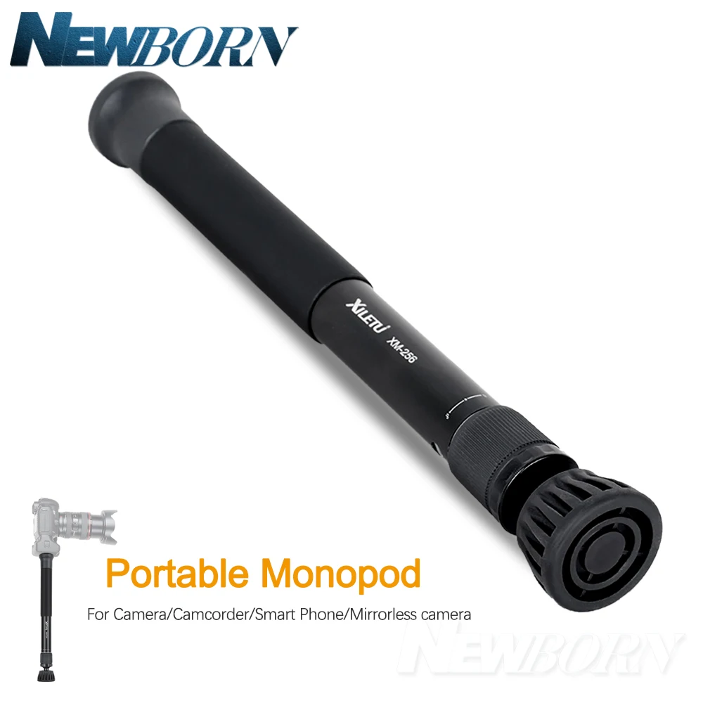 

XILETU XM-256 Monopod 47.8inch Handy Tripod Monopod/Selfie Stick/Pole for Camera/Camcorder/Smart Phone/Mirrorless Camera