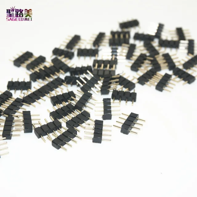 1000 шт./упак. 1K 4 штырьковый разъем для SMD 5050 3528 Женский RGB Светодиодные ленты лампы разъем без сварки пайки вилки