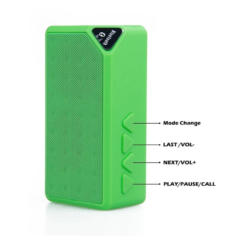 Мини Bluetooth Колонка X3 TF USB FM Беспроводная портативная музыкальная колонка в стиле