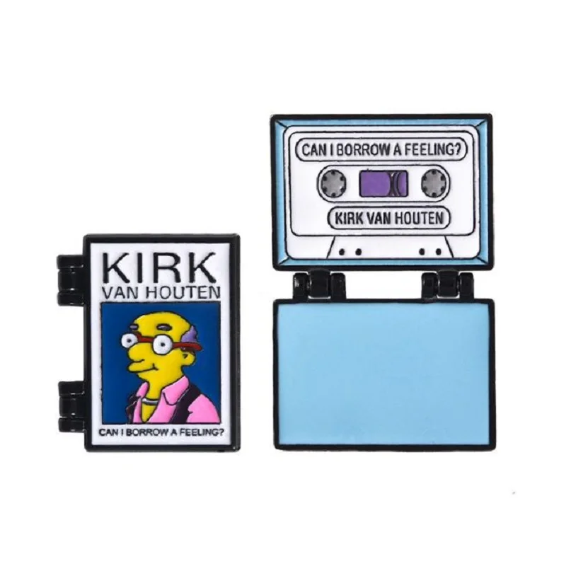 高档 胸针饰品珐琅卡通合金Kirk的磁带辛普森胸针徽章4