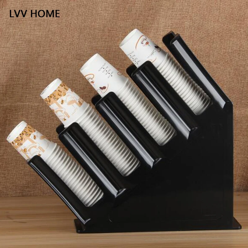 

Bar counter space disposable cups dispenser/coffee tea shop durable paper cup storage box cup holder tool