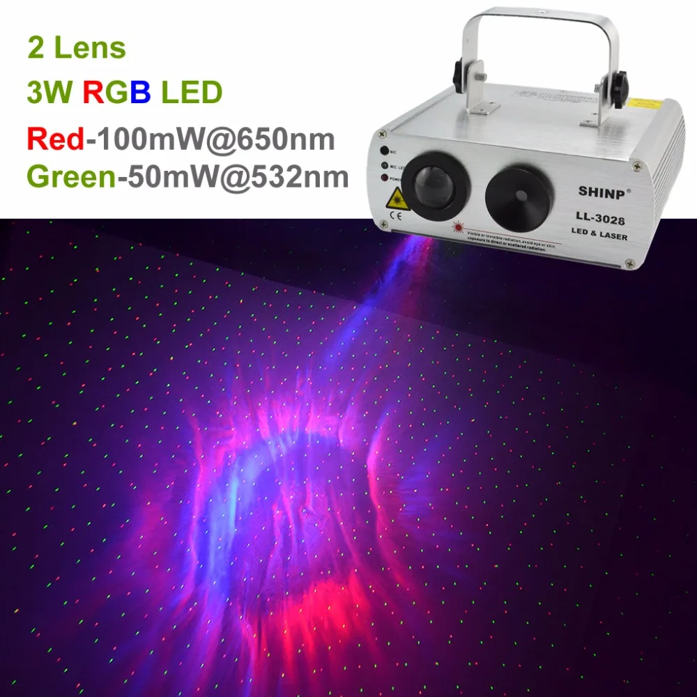 

SHINP DMX RG Dots Effect Laser Lights with Aurora Mixed RGB LED Background Lighting Party DJ KTV Bar Home Stage Lighting 3028-LL