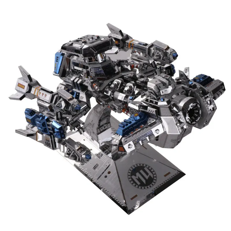 MU 3D Metal Puzzle Star Craft multicolour battlecruiser DIY Laser Cut Jigsaw Model For Adult Educational Toys Desktop decoration 3
