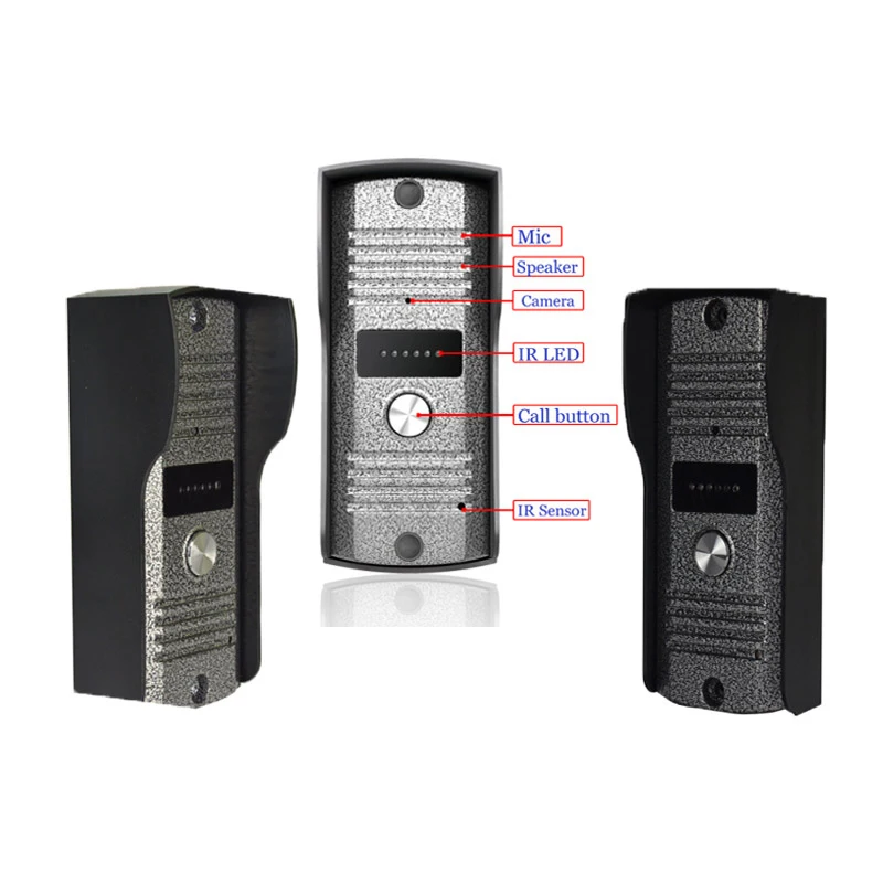  7inch TFT Touch Key LCD Screen Color Video Door Phone Doorbell Intercom System 700TVL Night Vision 