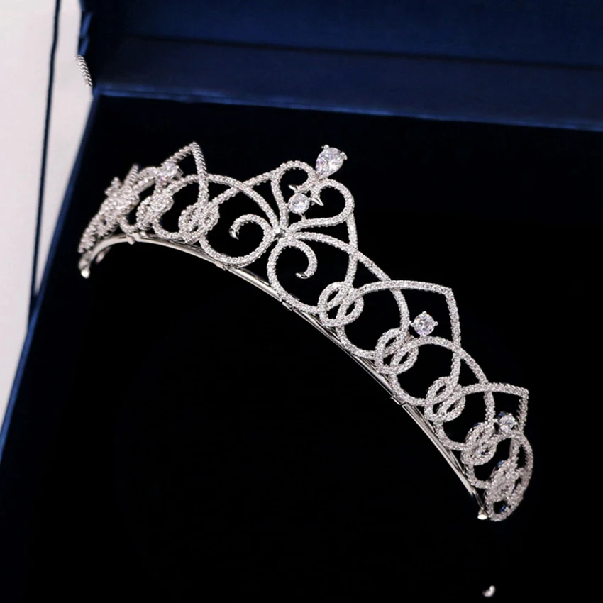 

Zircon Vintage Cute Cat Prom Tiara Rhinestone Crown For Bride Wedding Pageant Crown Crystal Tiaras and Crowns Wedding Accessory