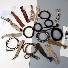 20 комплектов резинки для волос Веревка для девочек жемчужное кольцо для волос черная кофейная веревка для волос Горячая штамповка кружевная головка веревка G0409