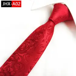 2018 новая Красная роза Галстуки Для Мужчин's Мода 8 см в полоску Свадебные офисный галстук галстуки для Для мужчин подарки