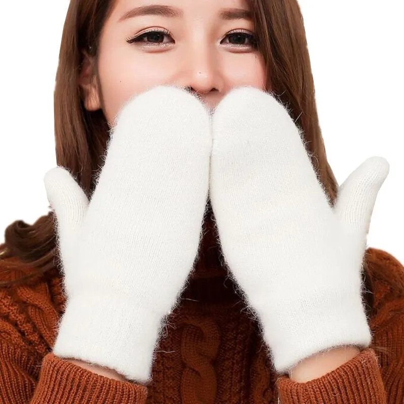 YGYEEG Full Finger Sports White Winter Gloves 2018 Fashion Girls Skate