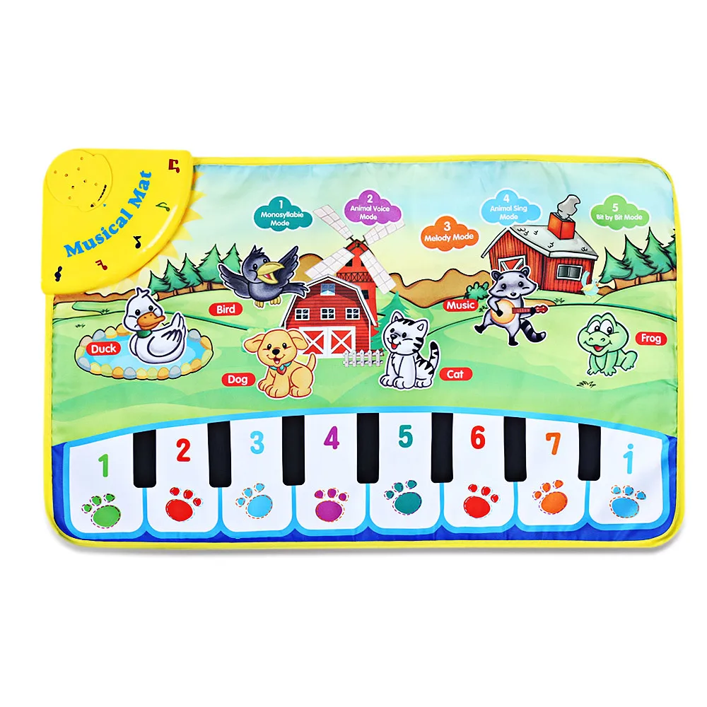 37x60cm Baby Musical Carpet Toy Kids Animal Singing Piano Carpet Mats