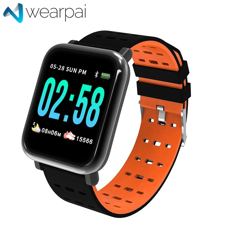 

Wearpai A6 Smart Bracelet TFT full color screen fitness tracker Step Counter Activity Monitor smart watch for android ip67