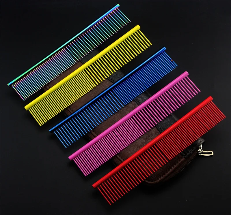 

High Quality Pet Comb Professional Steel Grooming Comb Cleaning Hair Trimmer Brush Pet Dog Cat Accessories