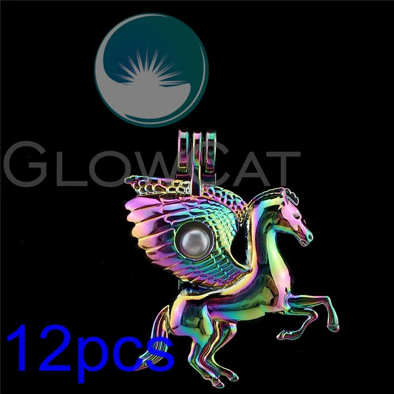 12x R C843 Радуга миф Pegasus жемчужная клетка для изготовления ювелирных изделий