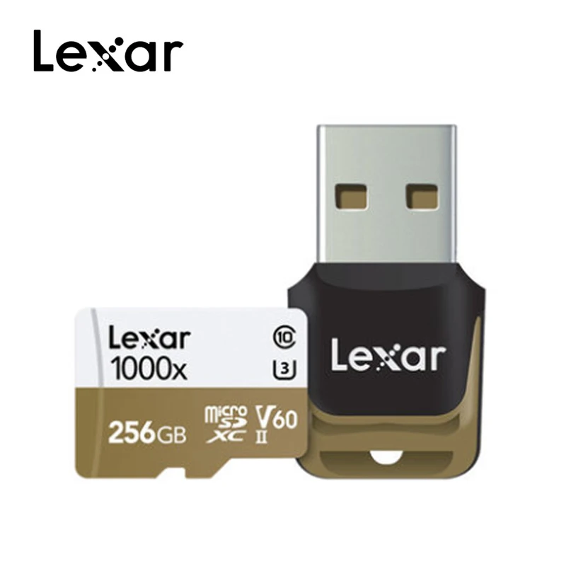 Карта micro sd Lexar 633x1000x32 Гб 64 Гб 128 ГБ 256 ГБ 512 Гб карта памяти класс 10 карт micro sd для 1080p full-HD 3D и 4K видео - Емкость: 1000X-256GB