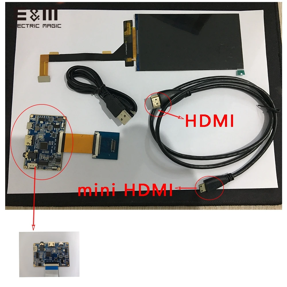 5,5 дюймов 1920*1080 HDMI DIY ЖК-дисплей 3d принтер проектор Комплект SLA монитор УФ отверждения SLA модуль экран ПК 1080P монитор