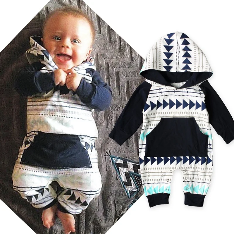 Модная одежда для маленьких мальчиков; осенние толстовки с капюшоном для новорожденных; толстовки с геометрическими фигурами и треугольниками; одежда в полоску для мальчиков; комплект одежды