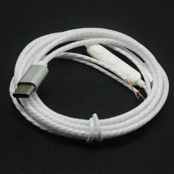 

100Pcs Type C Port DIY Earphone Audio Cables ReplaceHeadphones Repair Headset Wire For XIAOMI Huawei Nubia Android Phones