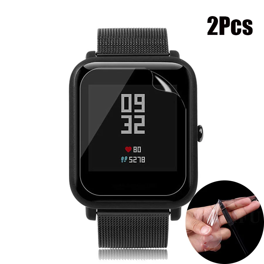 2 шт 3D мягкая ТПУ Защитная пленка для экрана Xiaomi Huami Amazfit Bip Youth Смарт часы