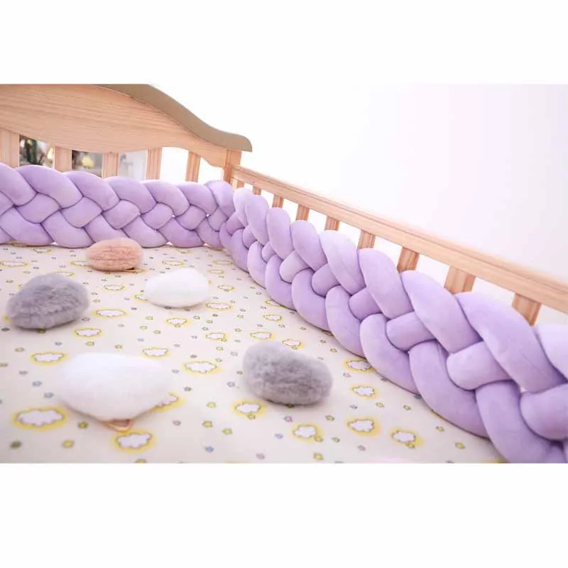 3м Детская кровать бампер узел дизайн новорожденного ребенка защита для кроватки Детская кроватка бамперы Постельные Принадлежности Декор детской комнаты - Цвет: purple