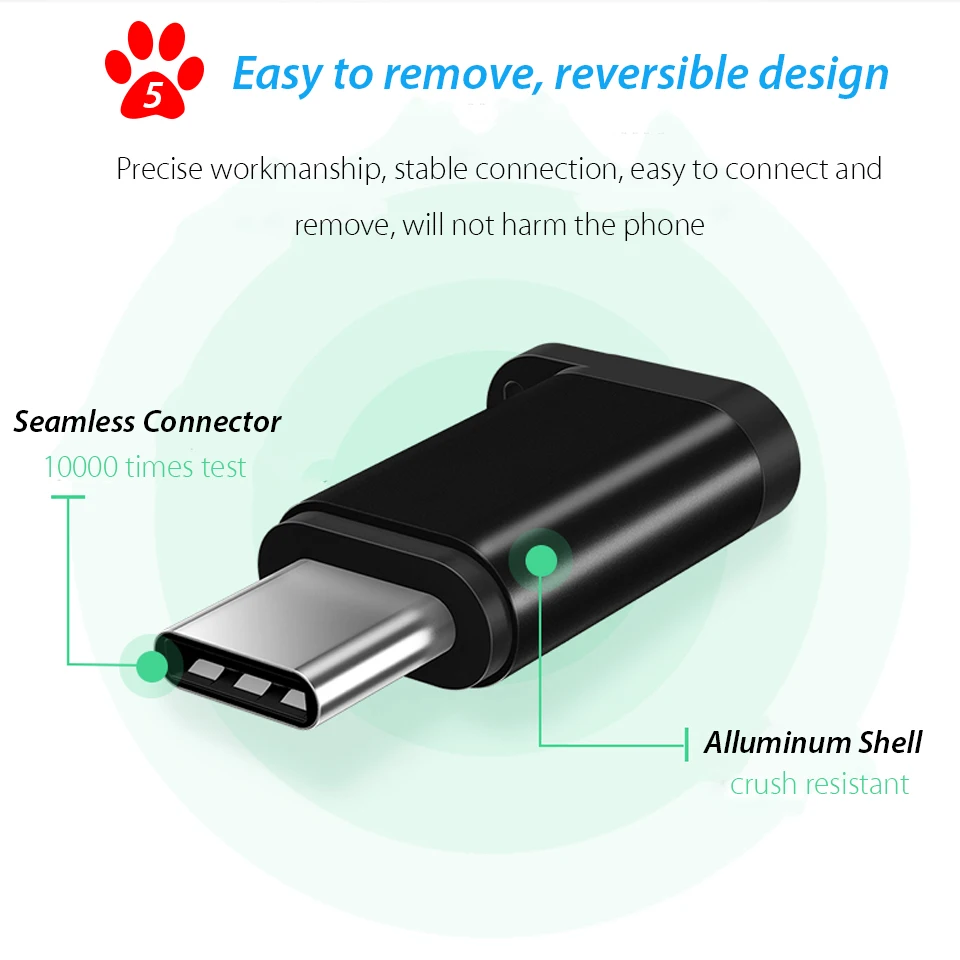 3 шт. в упаковке usb type C адаптер OTG mi cro USB Женский к type C Мужской конвертер USB-C Кабель-адаптер брелок для Xiaomi mi A1/Max 2/mi x 2