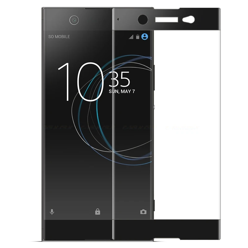 3D изогнутая Защитная пленка для экрана из закаленного стекла для sony Xperia XZ3 XZ X XZ1 XZ2 Compact XA XA1 XA2 Premium Ultra 8 5 1 10 Plus - Цвет: Black