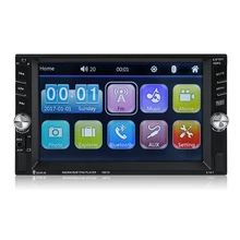 7651D Autoradio Auto radio 2 Din Touch Screen Lettore Multimediale Bluetooth Specchio Link Videocamera vista posteriore Con Ratate pulsante di Selezione
