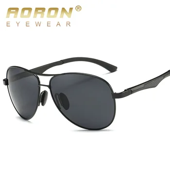 

AORON Sunglasses Men Polarized Sunglasses Aluminum Leg Frame UV400 Sun Glasses Classic Pilot Mirror Glasses Eyewear 8815