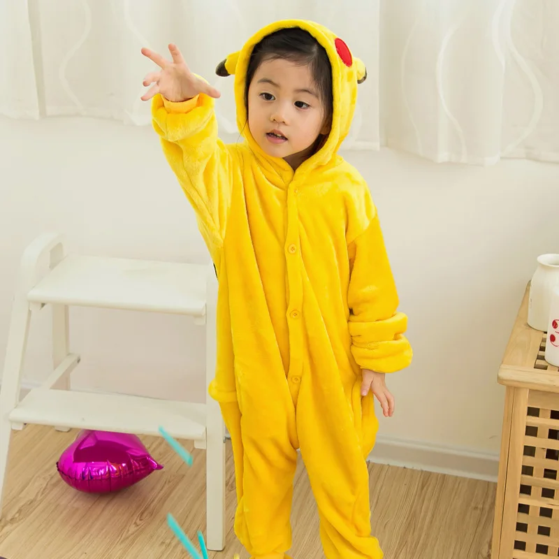 Пижамы с животными; pockemon pikachu; Одинаковая одежда; kigurumi onesie; пара; вечерние пижамы для детей; animais animaux animales onsie