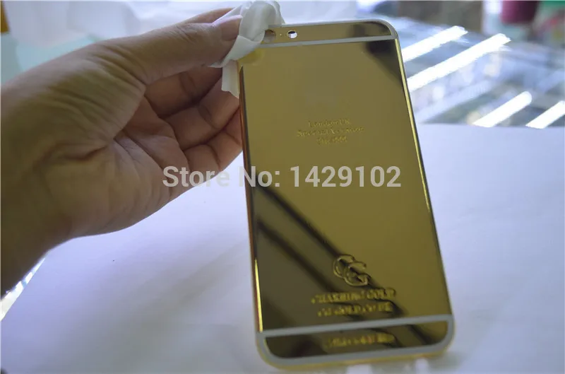 24ct Золотой корпус для iphone6 настоящая позолоченная задняя крышка корпус