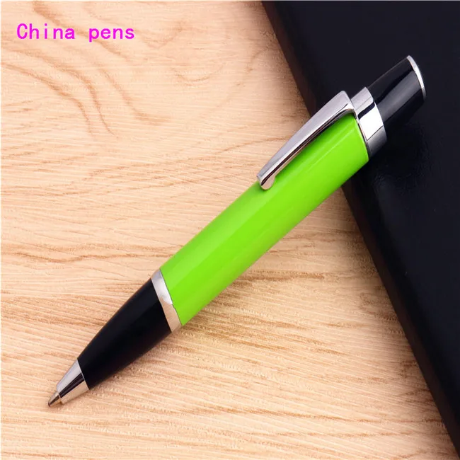 Роскошное качество 808 цвет маленький палец размер студент, школа, офис Средний Перо Шариковая ручка новинка - Цвет: Green