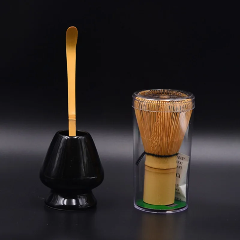 

High Quality 3 Pcs Retro Bamboo Matcha Tea Whisk Set for Japanese Tea Ceremony VE