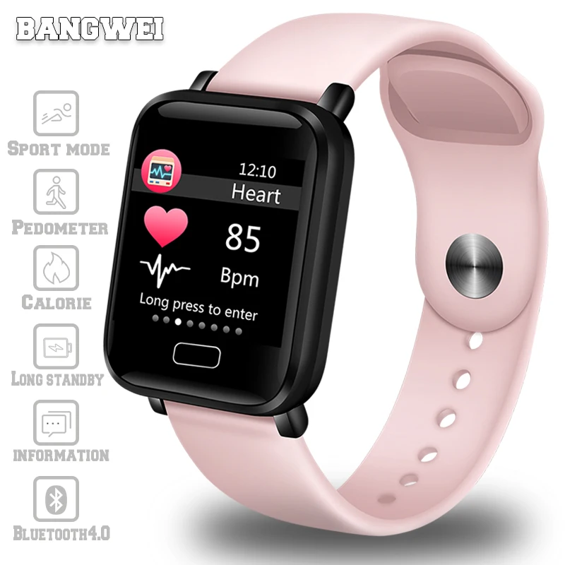 

LIGE smart watch men women Heart Rate Blood Pressure Monitoring Call Message Reminder Waterproof Fitness Tracker for android+Box
