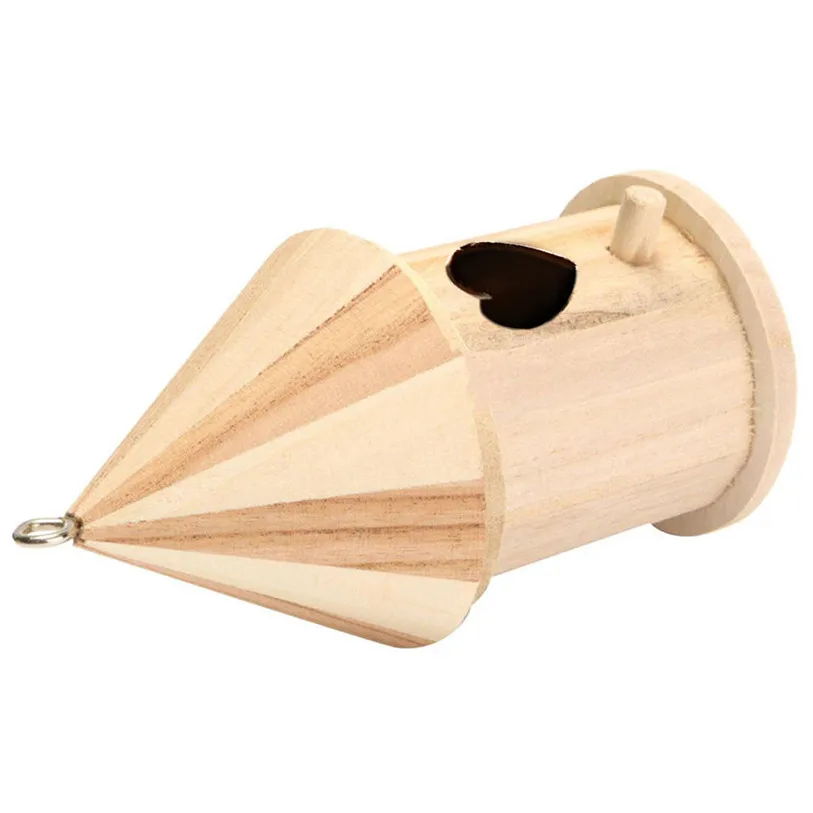 Outdoor Bird Nest House Parrot Hanging Hammock Wooden Bird Ladder Swing Toy Handmade Bird Box Bed Cave House Pet Toy noMY28 (6)