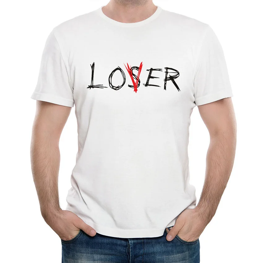 Lasting Шарм Loser Lover его фильм футболка мужская с коротким рукавом юмор для мальчиков