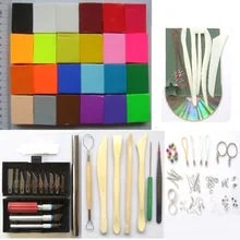 Valuable polymer clay gift set 24PC clay with free tools and accessories 