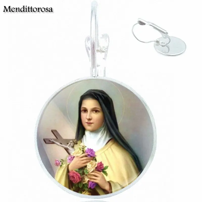 Женские вечерние серьги подвески St Therese бронзовые/Серебристые/золотистые