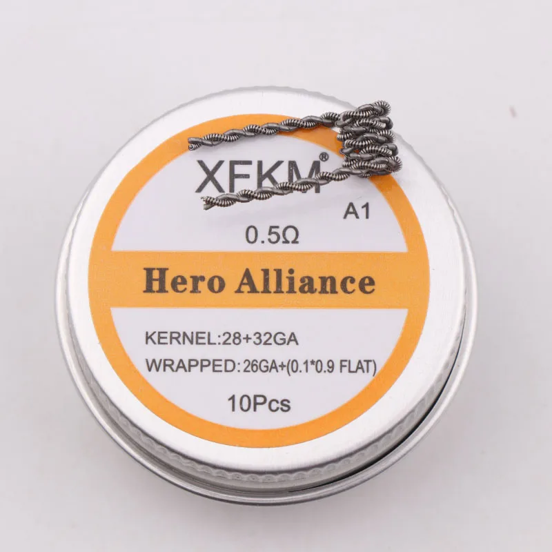XFKM 10 шт./лот Prebuilt Coil Clapton витая Juggernaut лестница Alien wave нагревательная проволока