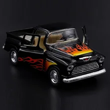 Alta simulação requintado diecasts & veículos de brinquedo kinsmart estilo do carro ford 1955 chevrolet stepside captador 1:36 modelo liga