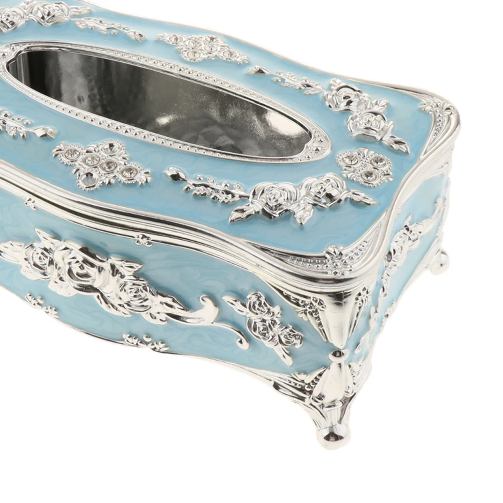 European Luxury Napkin Holder Acrylic Tissue Box Case Paper Dispenser Container Box For Home KTV