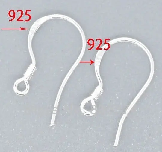 

Free shipping!S925 Silver Earring wire Hooks 14x 9mm