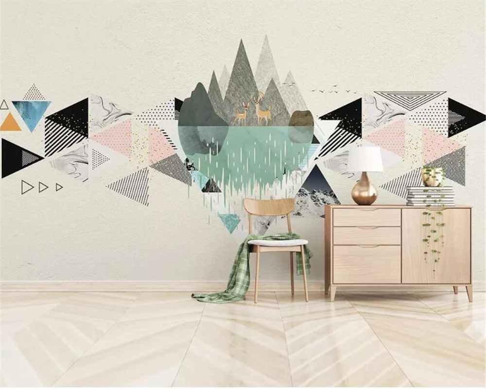 Papel de pared de beibehang decoración del hogar nórdico moderno ...