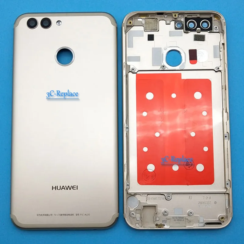 Для huawei Nova 2 PIC-AL00 PIC-L09 PIC-L29 PIC-TL00 PIC-LX9 задняя Батарея крышка дверца батарейного Корпус чехол сзади Стекло запчасти