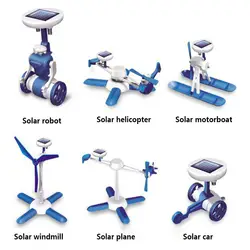 Горячая 6-в-1 Мощность Солнечный робот игрушка «сделай сам» питание от солнечной батареи преобразования обучения для детских игрушек