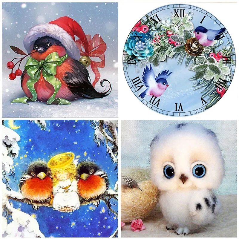 

5D Diamond Painting Birds Full Round Drill Embroidery DIY Kit Animal Home Decoration Mosaic Crystal Cross Stitch Handmade Gifts