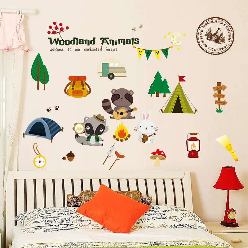 Woodland Forest Animals Wall Stickers For Kids Rooms Home Wall Decals
